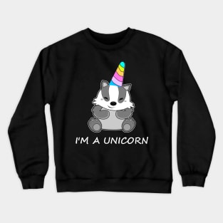 Unicorn Badge Funny Crewneck Sweatshirt